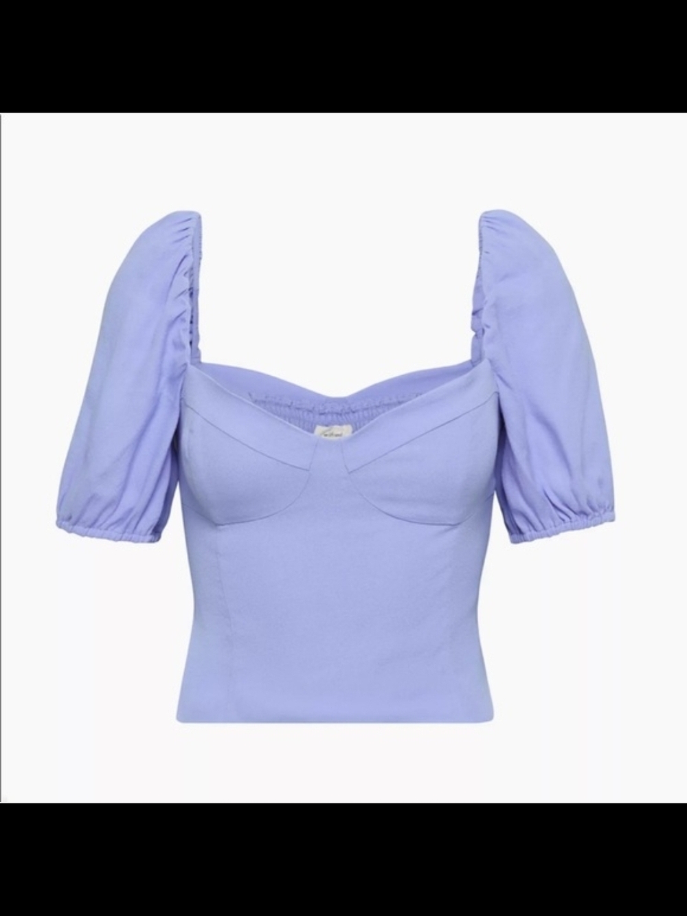 Wilfred Lavender Puff Sleeve Sweetheart Top